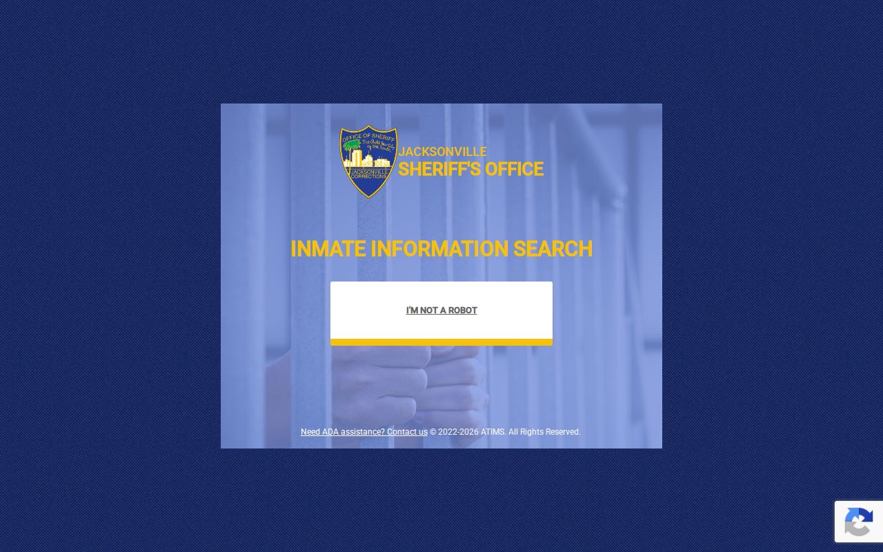 Duval County arrest search through the official JSO inmate interface