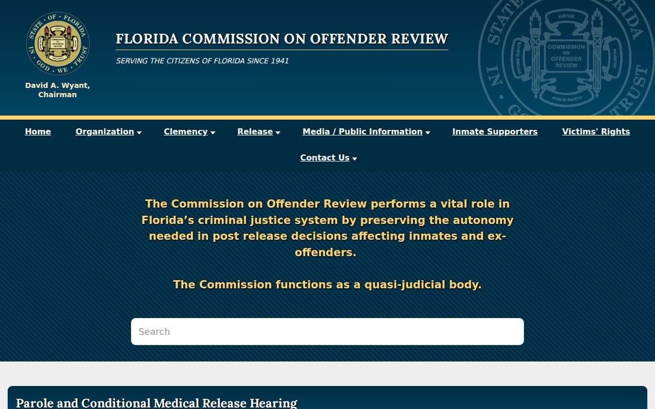 Florida Commission on Offender Review official home page